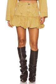 Afrm Zell Bubble Skirt In Beige Khaki at Revolve