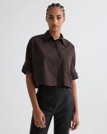 After dark Next Ex Shirt with Crystal Collar in Super Compact Poplin TWP at TWP