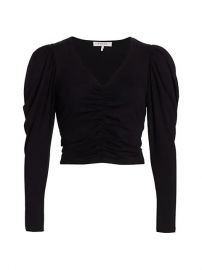 Agnes Puff-Sleeve Ruched Top by Frame at Saks Fifth Avenue