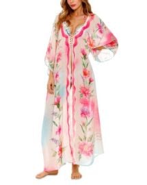 Agua Bendita Selma Chroma Floral Cover-Up Tunic Bloomingdales at Bloomingdales