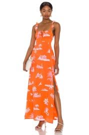 Agua Bendita x  Menina Dress in Orange La Plage at Revolve