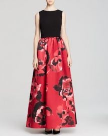 Aidan Mattox Gown - Sleeveless Floral Print at Bloomingdales