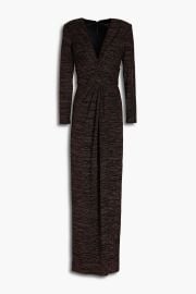 Aidan Mattox Metallic knitted maxi dress at The Outnet