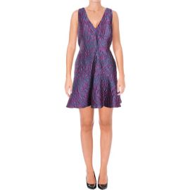 Aidan Mattox V-Neck Sleeveless Jacquard Cocktail Dress at Walmart