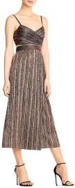 Aidan by Aidan Mattox Womens Striped Cut-Out Midi Dress at Amazon