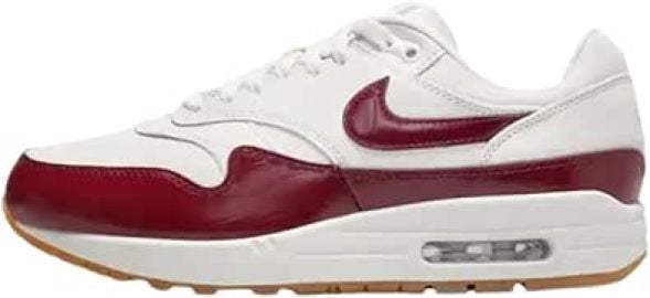 Air Max 1 '87 WMNS - Sail Gum Light Brown Team Red by Nike at Amazon