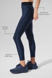 Airlift High-Waist 7/8 Line Up Legging - Navy at Alo Yoga