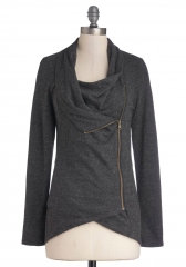 Airport Greeting Cardigan in Charcoal at ModCloth