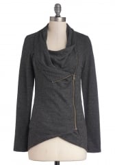 Airport Greeting Cardigan in Charcoal at ModCloth