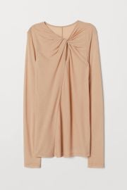 Airy Lyocell Top in Light Beige at H&M