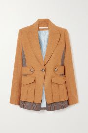 Aitana Dickey paneled wool-blend and checked twill jacket at Net A Porter