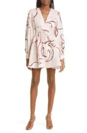 Aje Amelia Long Sleeve Linen Blend Minidress at Nordstrom