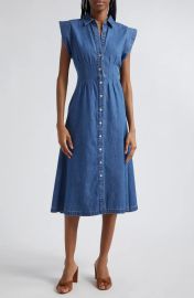 Aje Darcie Denim Midi Dress in 90 s wash at Nordstrom