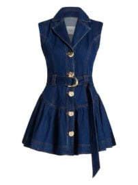 Aje Elena Belted Mini Dress Blue at Farfetch