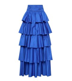 Aje Eleni Tiered Maxi Skirt In Marine Blue Shop Premium Outlets at Shop Simon