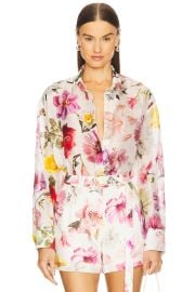Aje Fleur Shirt In Collage Floral at Revolve