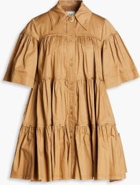 Aje Lana tiered cotton poplin mini dress at The Outnet