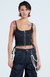 Akira Denim Corset Top at Akira