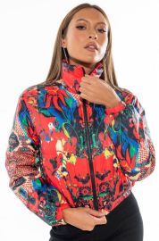 Akira Printed Bomber Puffer Jacket at Akira