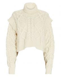 Aknvas Bonnie Cable Knit Turtleneck Sweater at Intermix