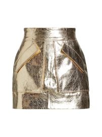 Aknvas Cherry Faux Leather Miniskirt at Saks Fifth Avenue