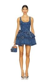 Aknvas Devyn Saxe Blue Denim Ruffle Dress In Saxe Blue at Revolve