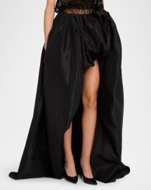 Aknvas Jami Hand Draped Taffeta Skirt at Neiman Marcus