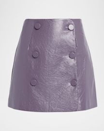 Aknvas Mary Faux Leather Mini Skirt at Neiman Marcus
