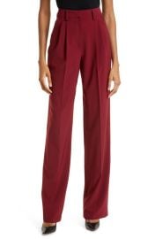 Aknvas O Connor Pleat Front Trousers in Bordeaux at Nordstrom