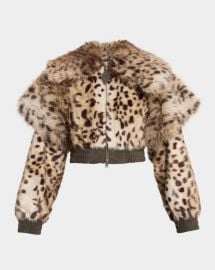Aknvas Valde Faux Fur Bomber Jacket at Neiman Marcus