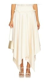 Aknvas Vera Satin Skirt In Cream at Revolve