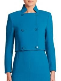 Akris - Isabella Croped Wool Crepe Jacket at Saks Fifth Avenue