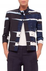 Akris  punto Print Cotton  Jacket at Nordstrom