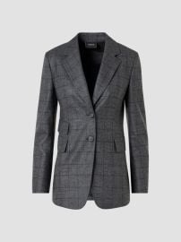 Akris Arie Checked Single-Breasted Jacket | Saks Fifth Avenue at Saks Fifth Avenue