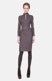 Akris Belted Stretch Flannel Dress at Nordstrom