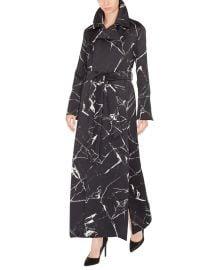 Akris Long-Sleeve Marble Tiles Jacquard Fit-and-Flare Coat Gown - at Bergdorf Goodman