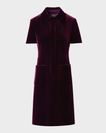 Akris Neoprene Velvet Shirtdress at Neiman Marcus