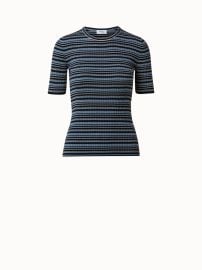 Akris Official Multicolor Stripe Rib Knit Merino Wool Pullover at Akris