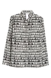 Akris People Print Silk cr pe de chine Shirt at Nordstrom