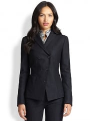 Akris Punto - Double-Breasted Pinstripe Blazer at Saks Fifth Avenue