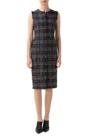 Akris Punto Fringe Tweed Sheath Dress at Nordstrom