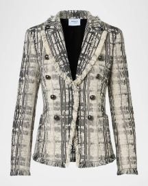 Akris Punto Fringed Boucle Tweed Double Breasted Blazer at Neiman Marcus