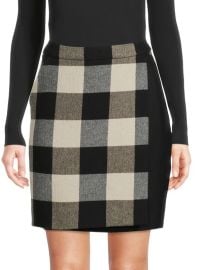 Akris Punto Plaid Wool Wrap Mini Skirt at Saks Off 5th