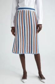 Akris Punto Stripe Open Stitch Sweater Skirt at Nordstrom