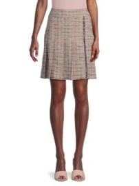 Akris Punto Tweed Knife Pleated Miniskirt at Saks Off 5th