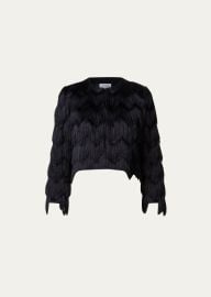 Akris Punto Zigzag Fringe Cropped Jacket at Bergdorf Goodman