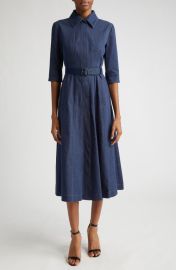 Akris Stretch Denim Midi Shirtdress at Nordstrom