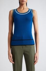 Akris Stretch Virgin Wool Rib Sleeveless Sweater at Nordstrom