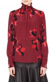 Akris punto Anemone Print Silk Blouse   Nordstrom at Nordstrom