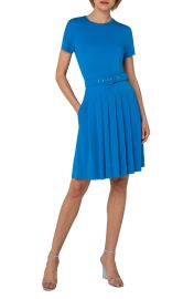 Akris punto Belted Jersey Knit Dress in Azure  at Nordstrom